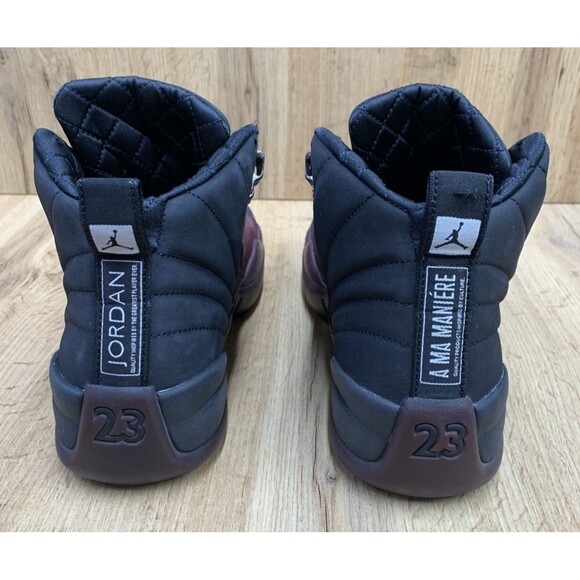 Air Jordan 12 x A Ma Maniere Womens Size 8 Retro SP Black DV6989-001 Mid Shoes - Picture 7 of 13